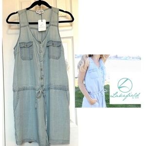 NWT Lakefield&Co Tencel Vintage Denim Look Shorts Romper Size Medium